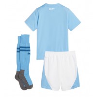 Koszulka piłkarska Manchester City Strój Domowy dla dzieci 2023-24 tanio Krótki Rękaw (+ Krótkie spodenki)